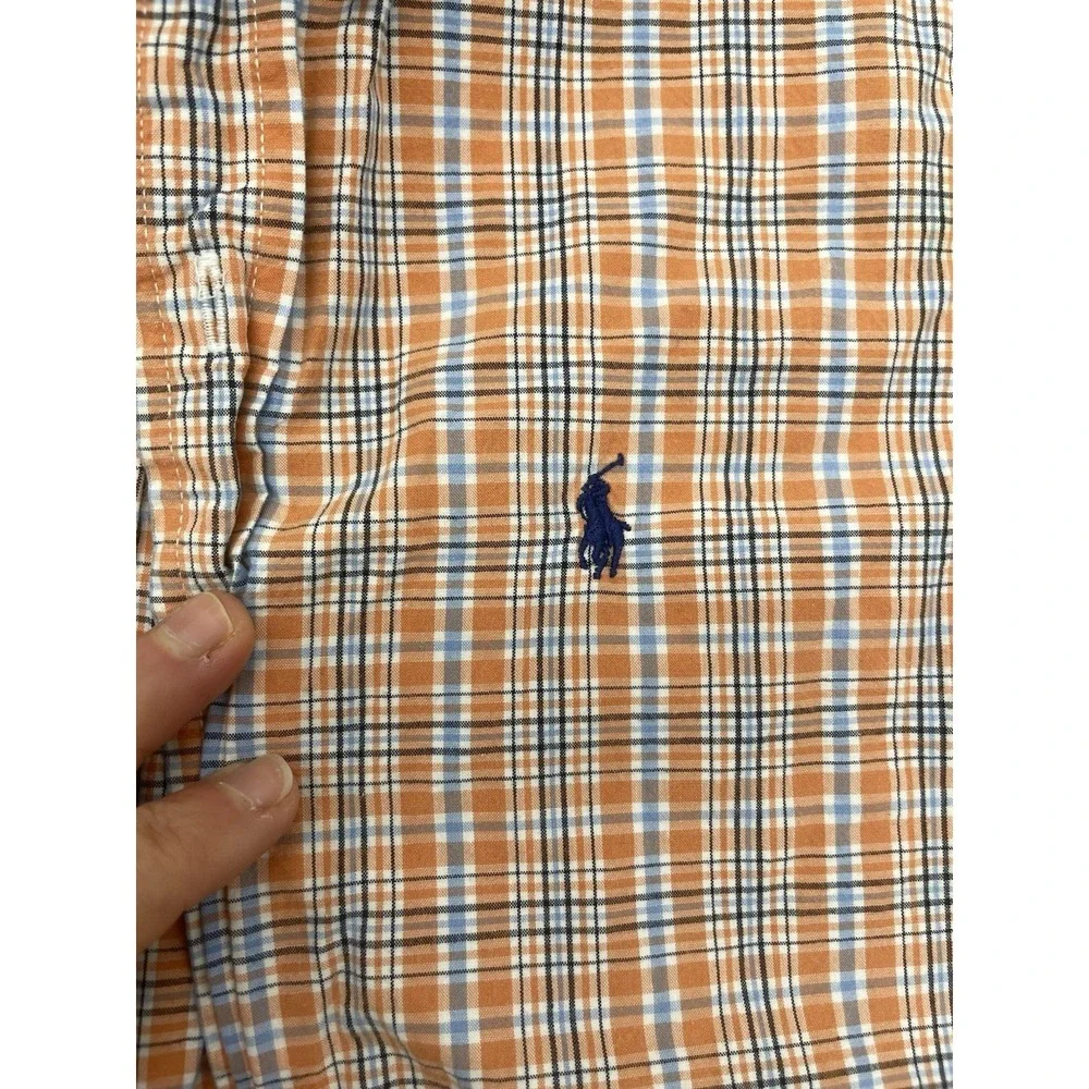 Boys Ralph Lauren button up shirt Size 6‎ Years short sleeve plaid Casual Summer